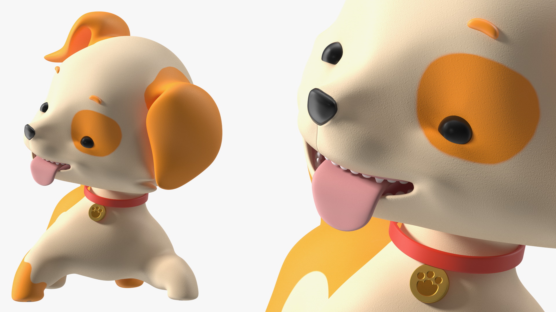 3D model Cartoon Puppy Dog Playful Pose