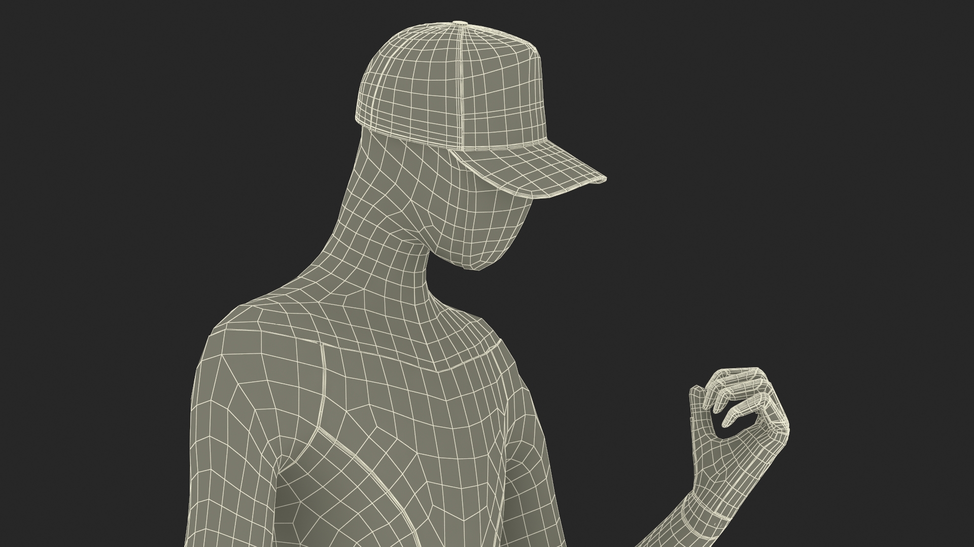 3D Tesla Bot in Trump Cap Rigged for Cinema 4D model