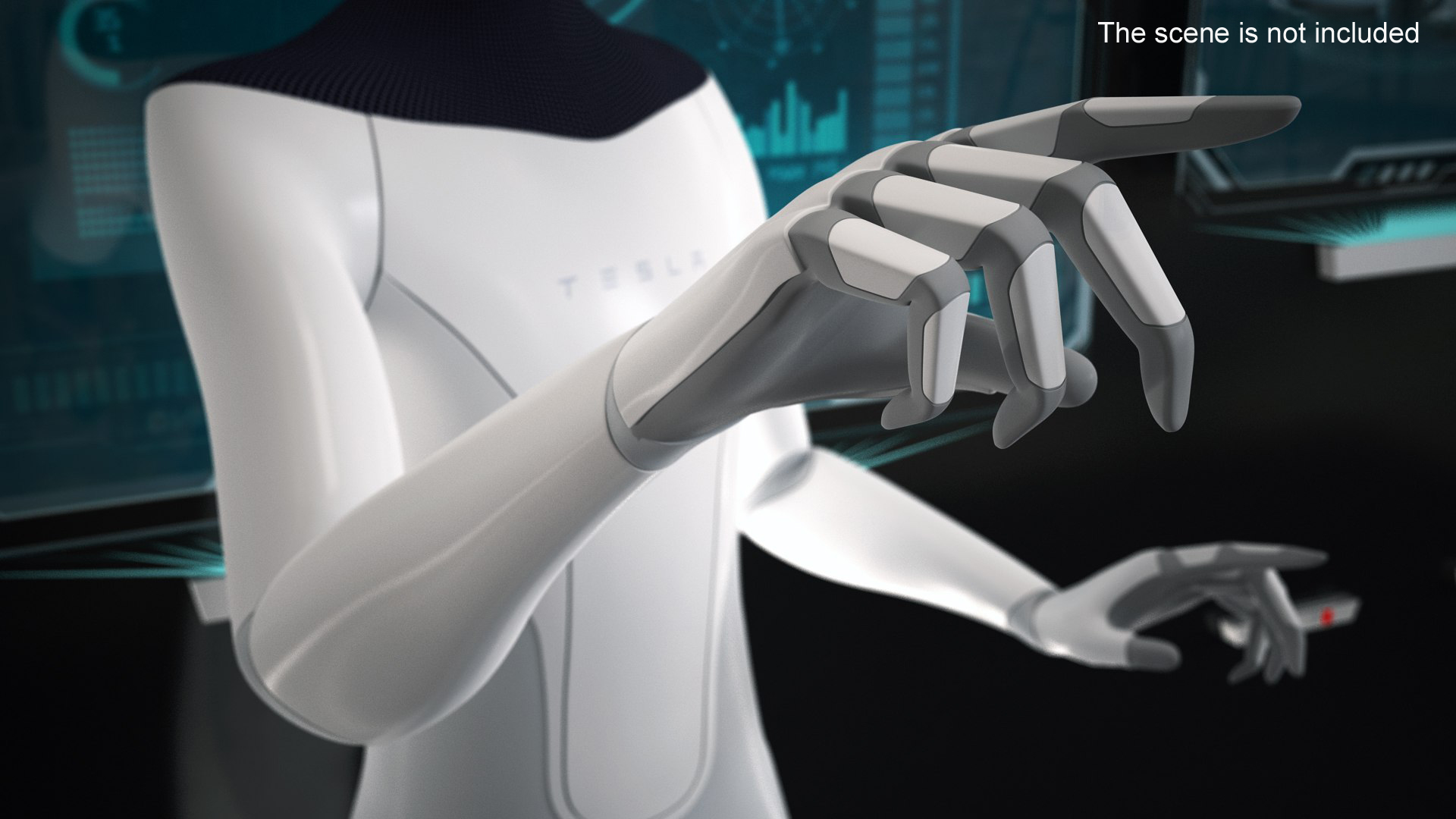 3D Tesla Bot in Trump Cap Rigged for Cinema 4D model