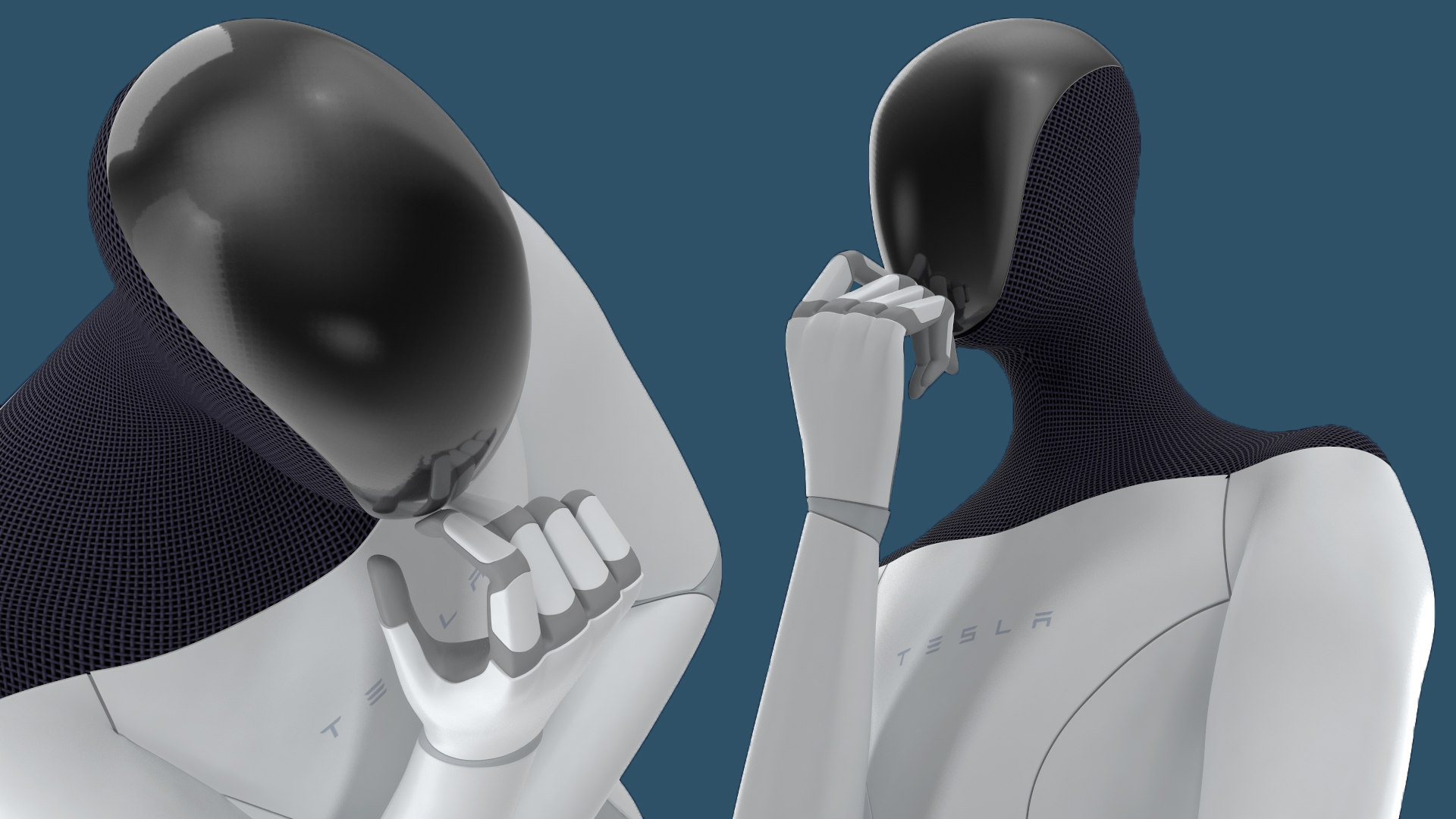3D Tesla Bot in Trump Cap Rigged for Cinema 4D model
