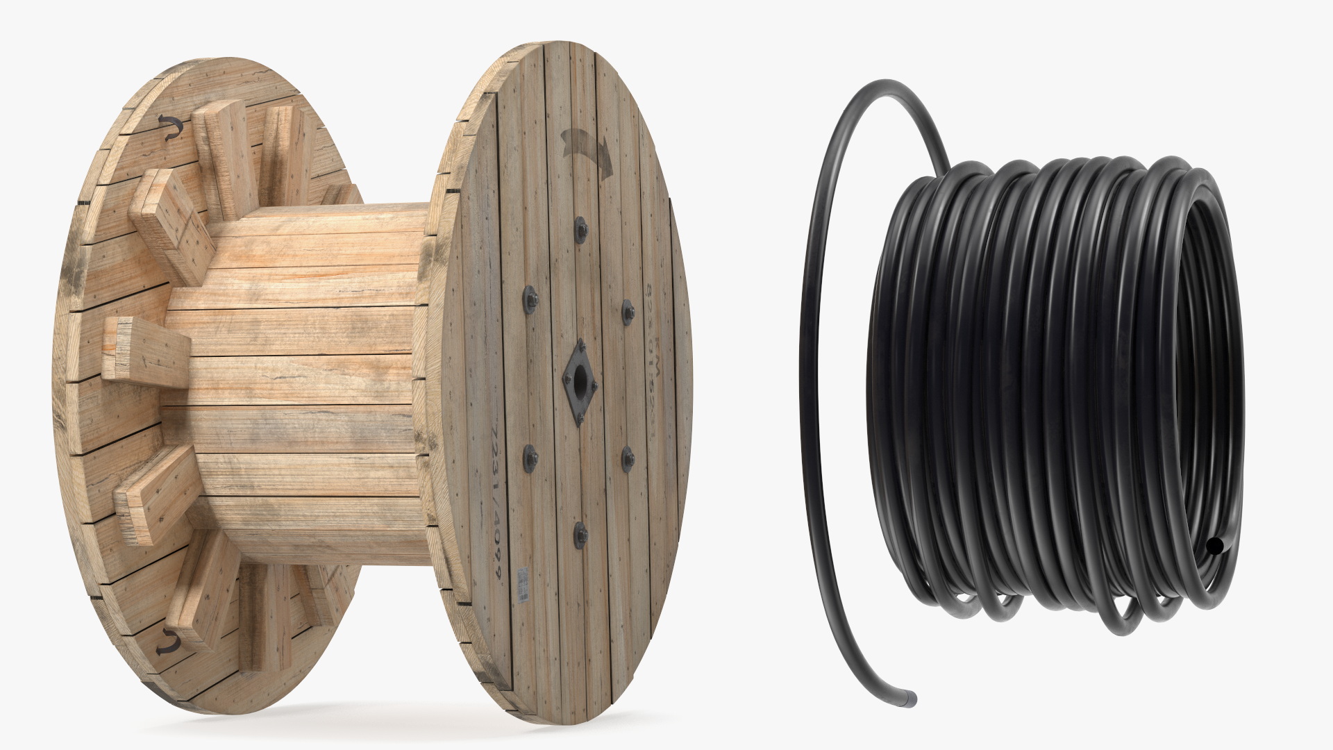 3D Cable Reel with Cable