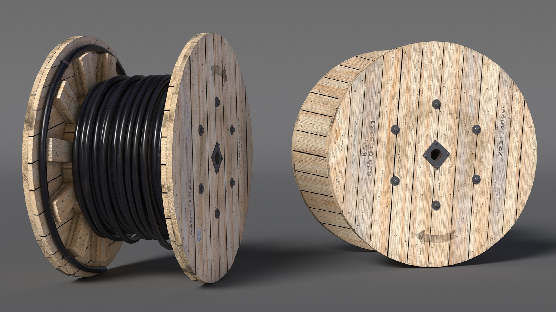 3D Cable Reel with Cable