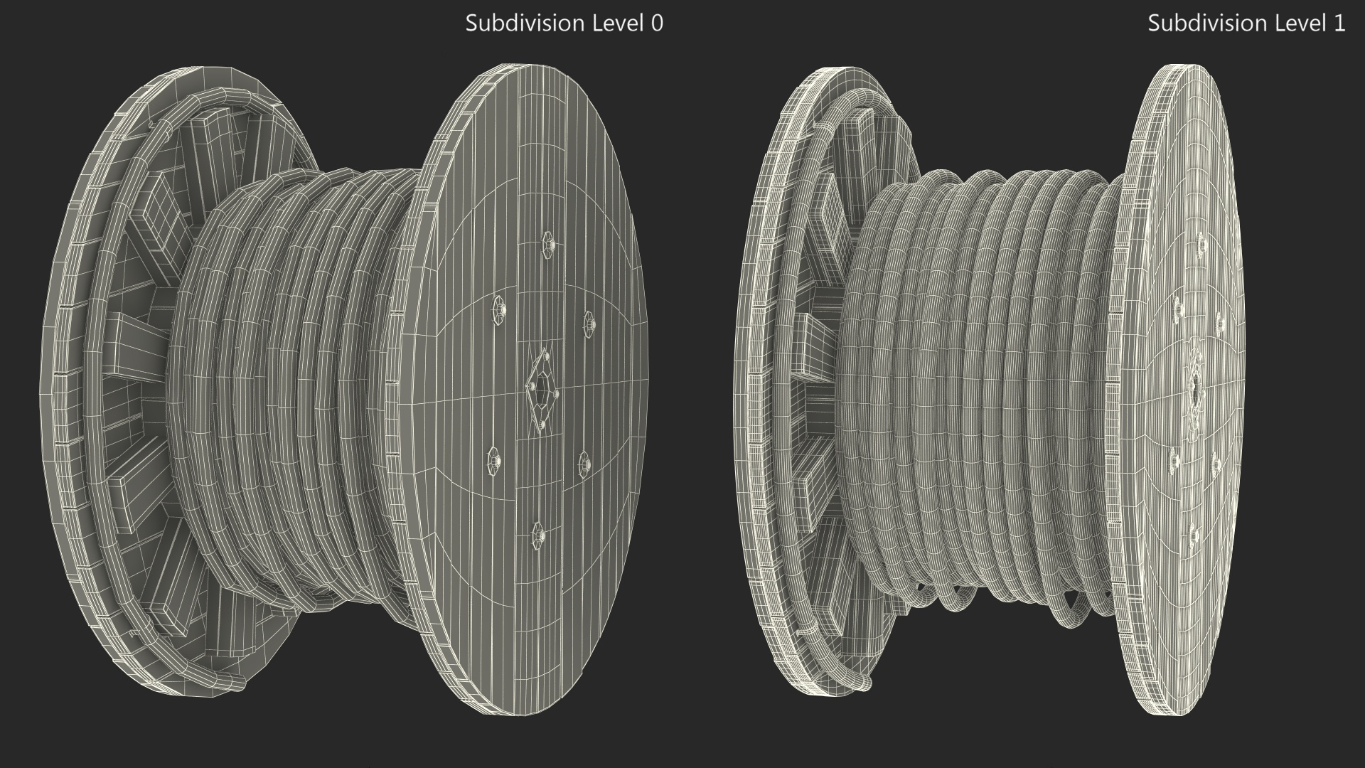 3D Cable Reel with Cable