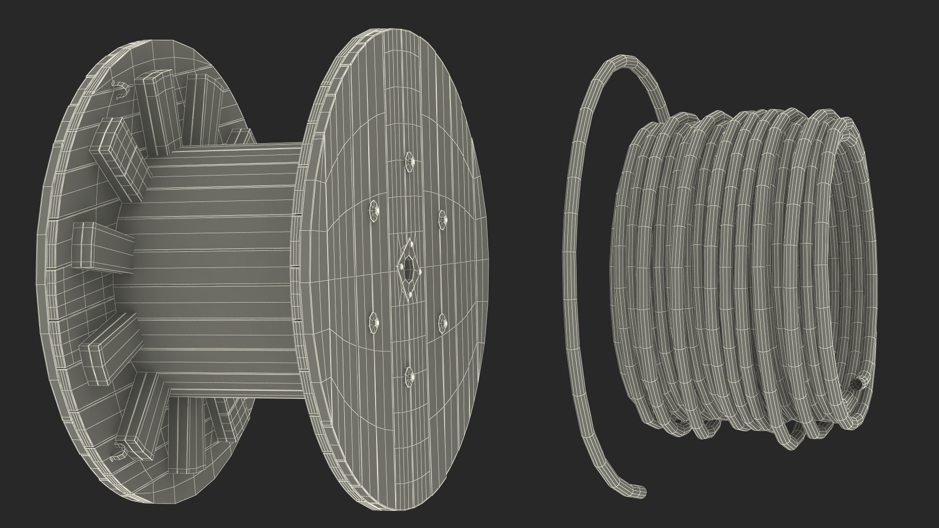 3D Cable Reel with Cable