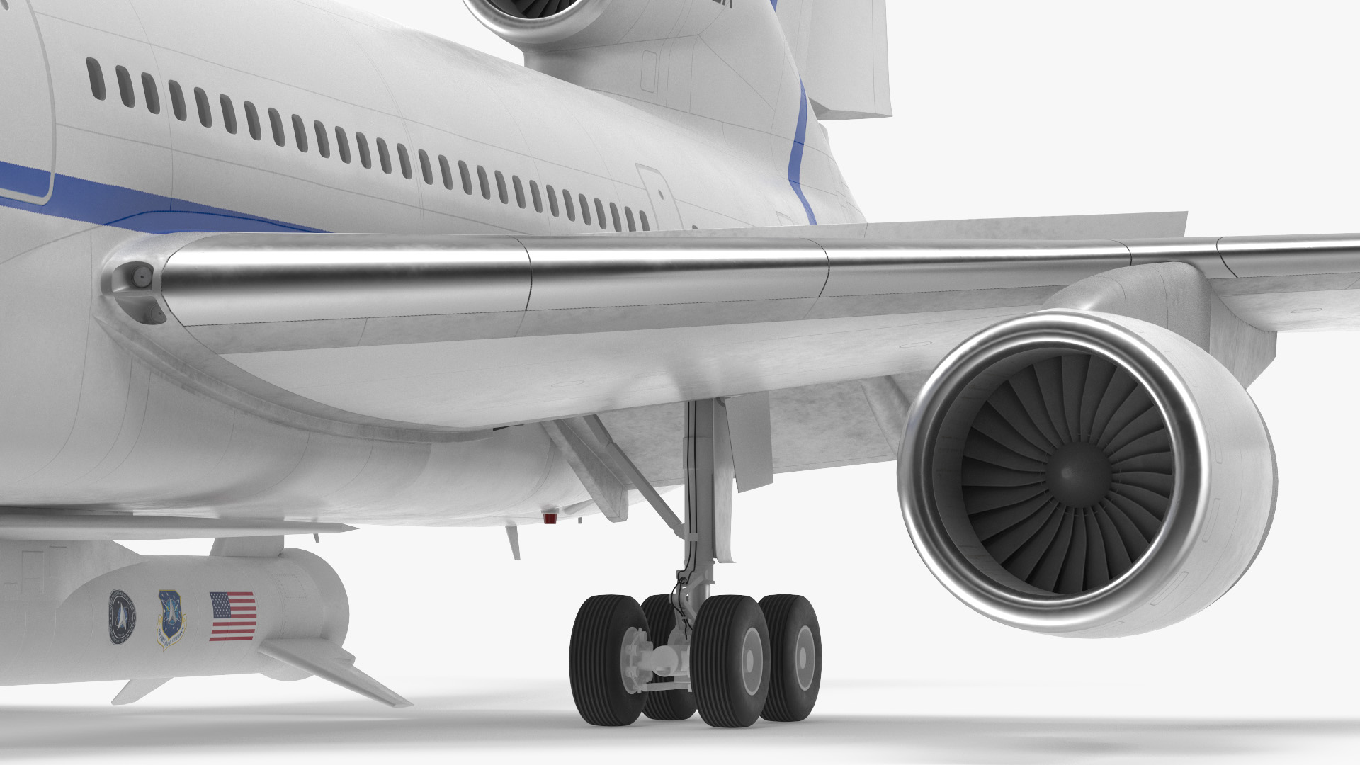 Lockheed L1011 Stargazer with Pegasus XL Rocket Rigged 3D model