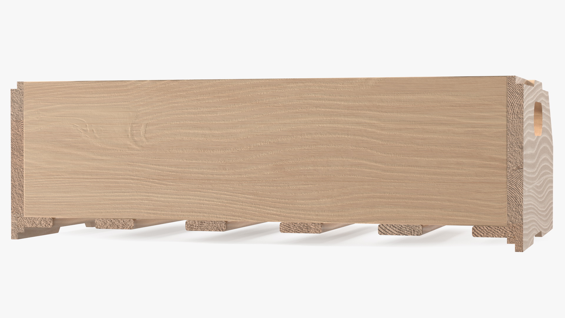 Beech Wood Bottle Rack 3D