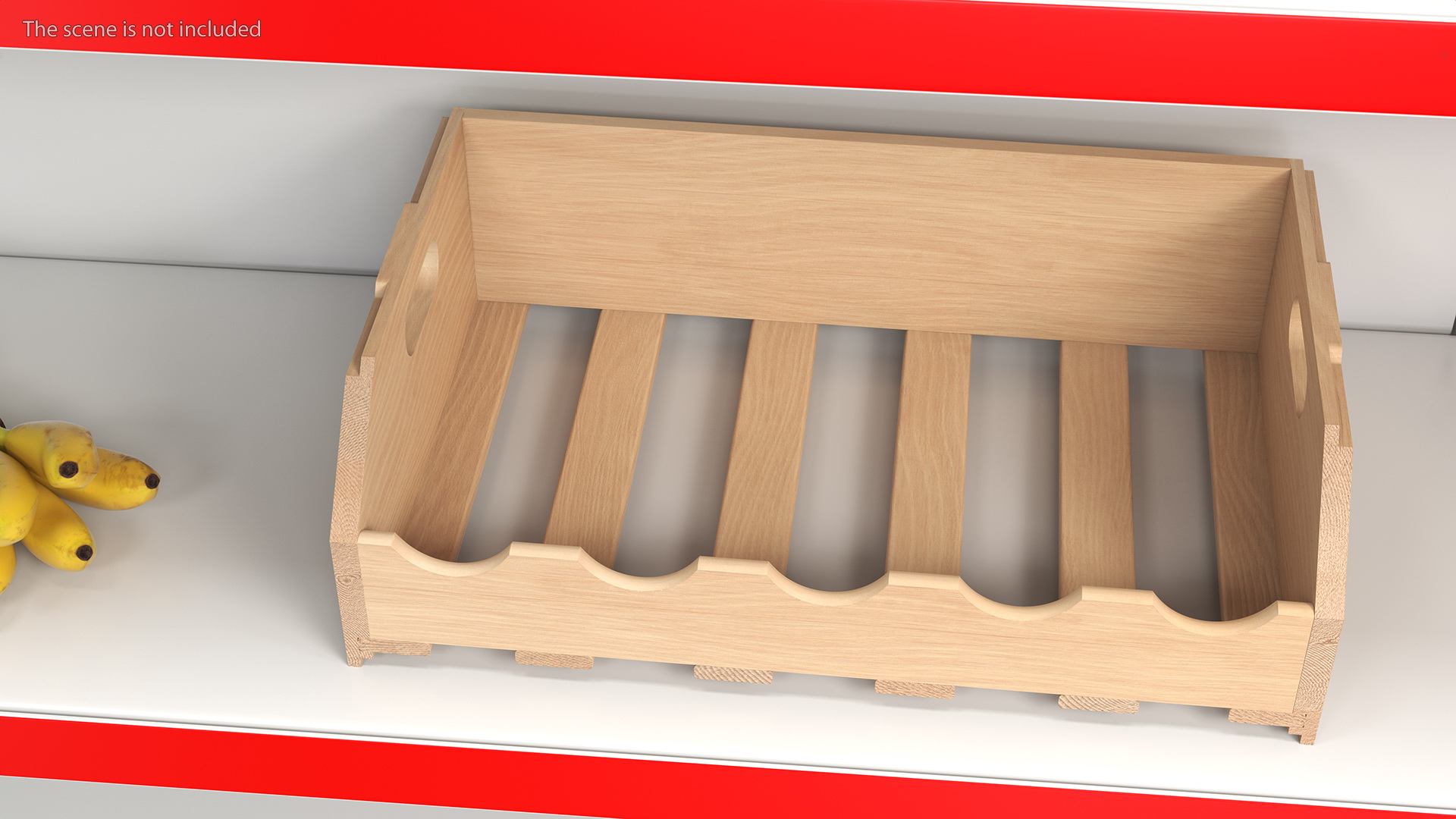 Beech Wood Bottle Rack 3D