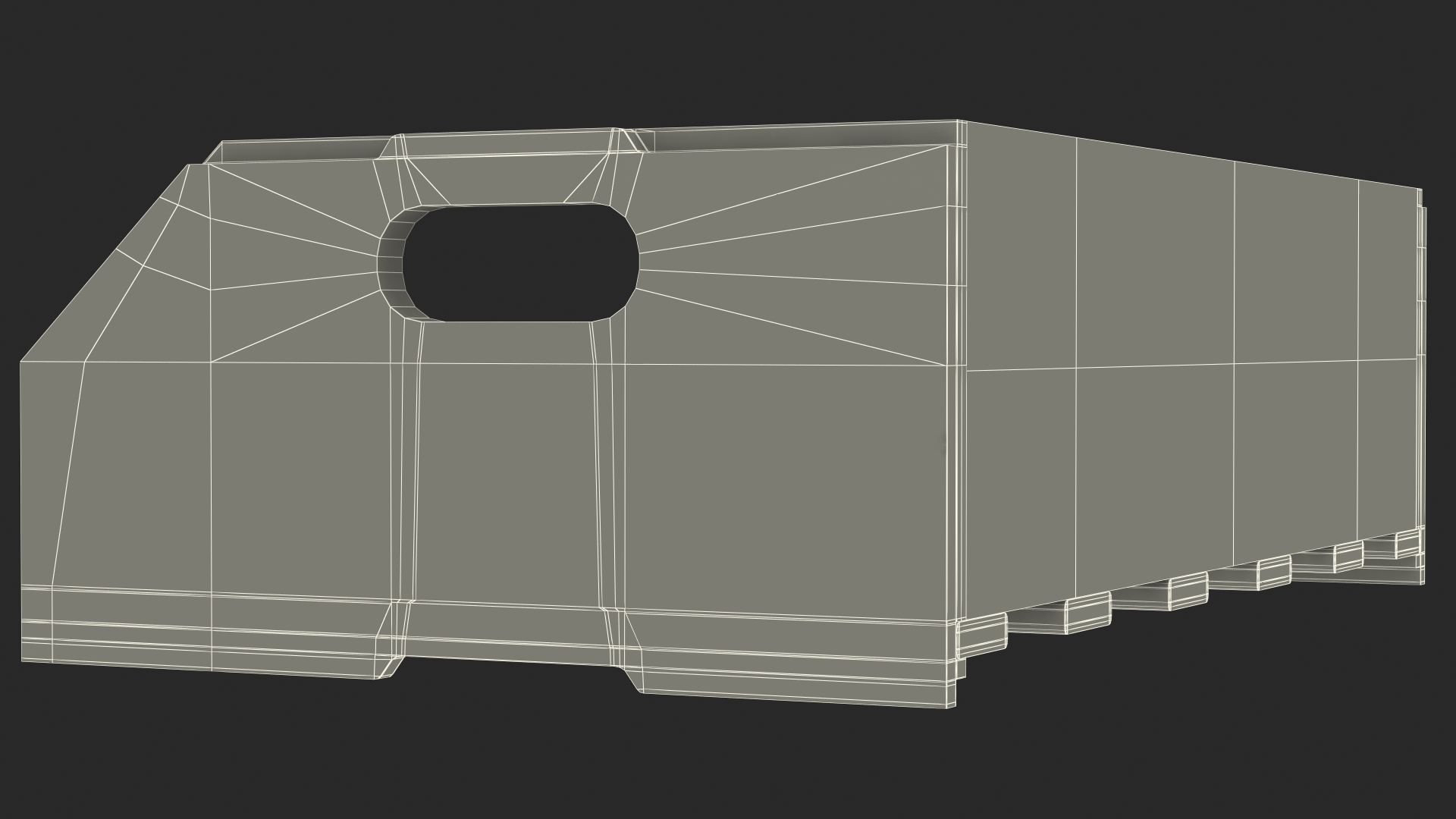 Beech Wood Bottle Rack 3D