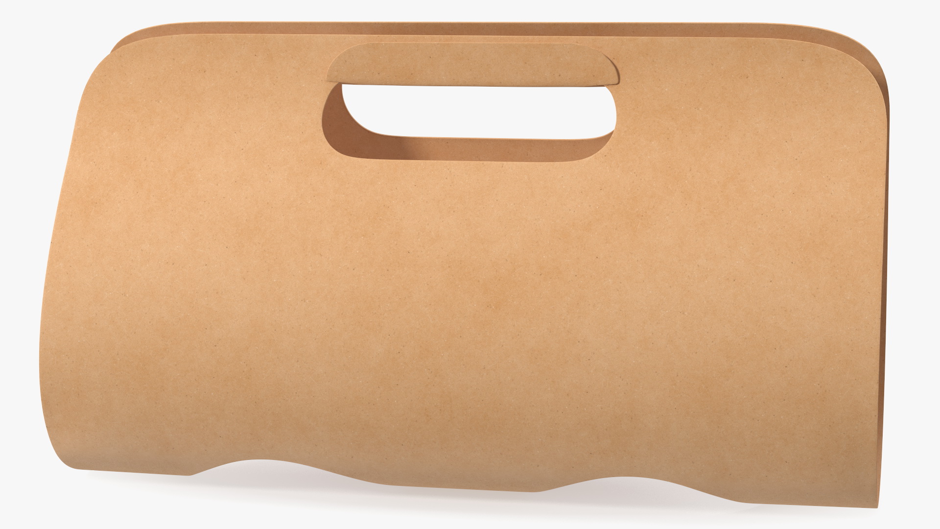 3D Two Seats Take Away Kraft Paper Cup Carrier model
