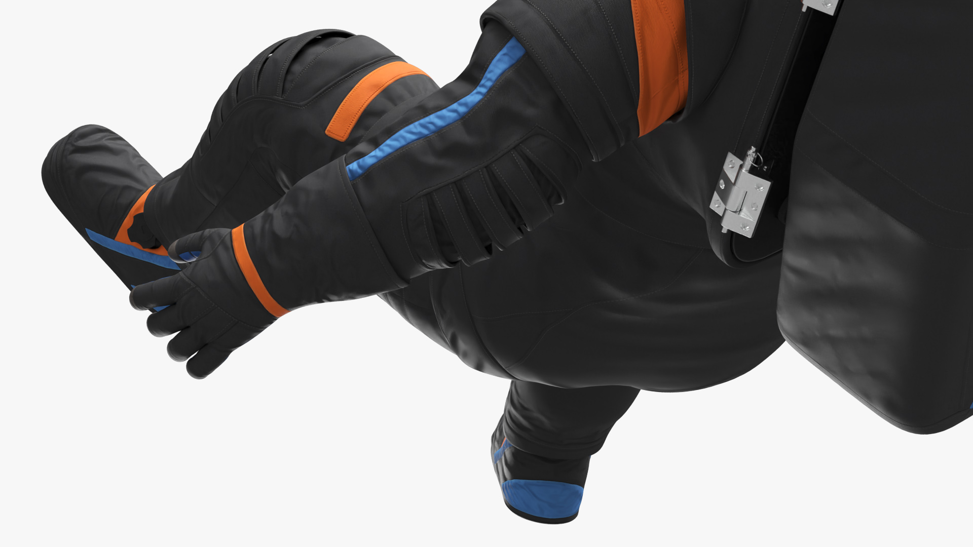 3D Astronaut Falling Pose Fur