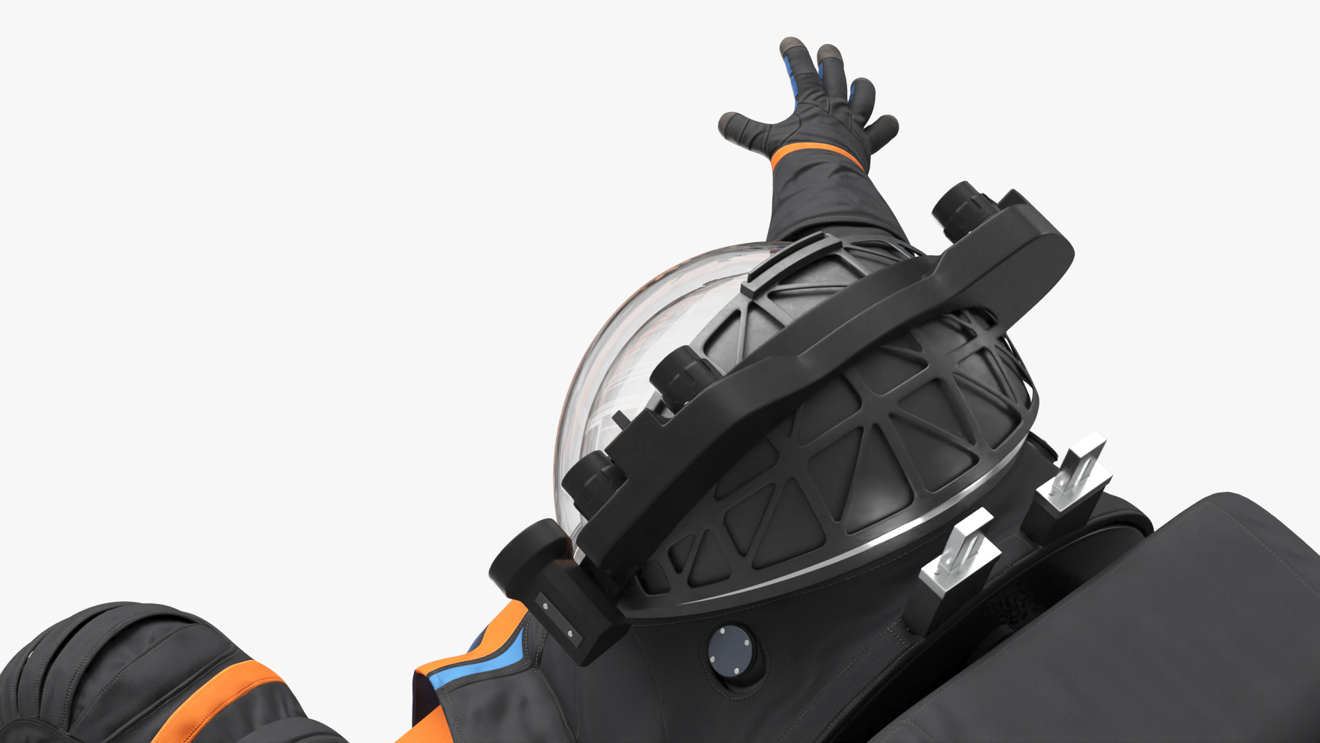 3D Astronaut Falling Pose Fur