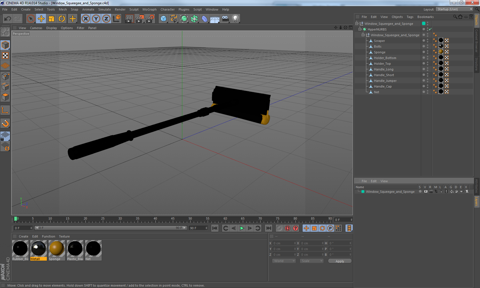 3D Window Squeegee and Sponge