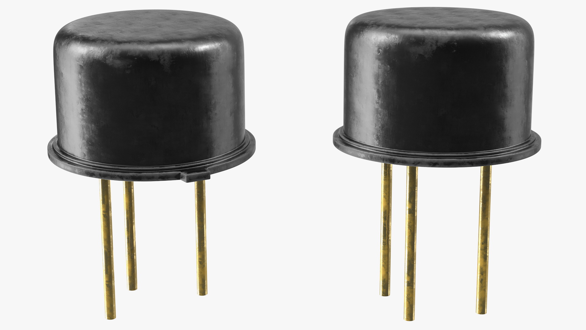 Vintage PNP Silicon Planar Transistor 3D