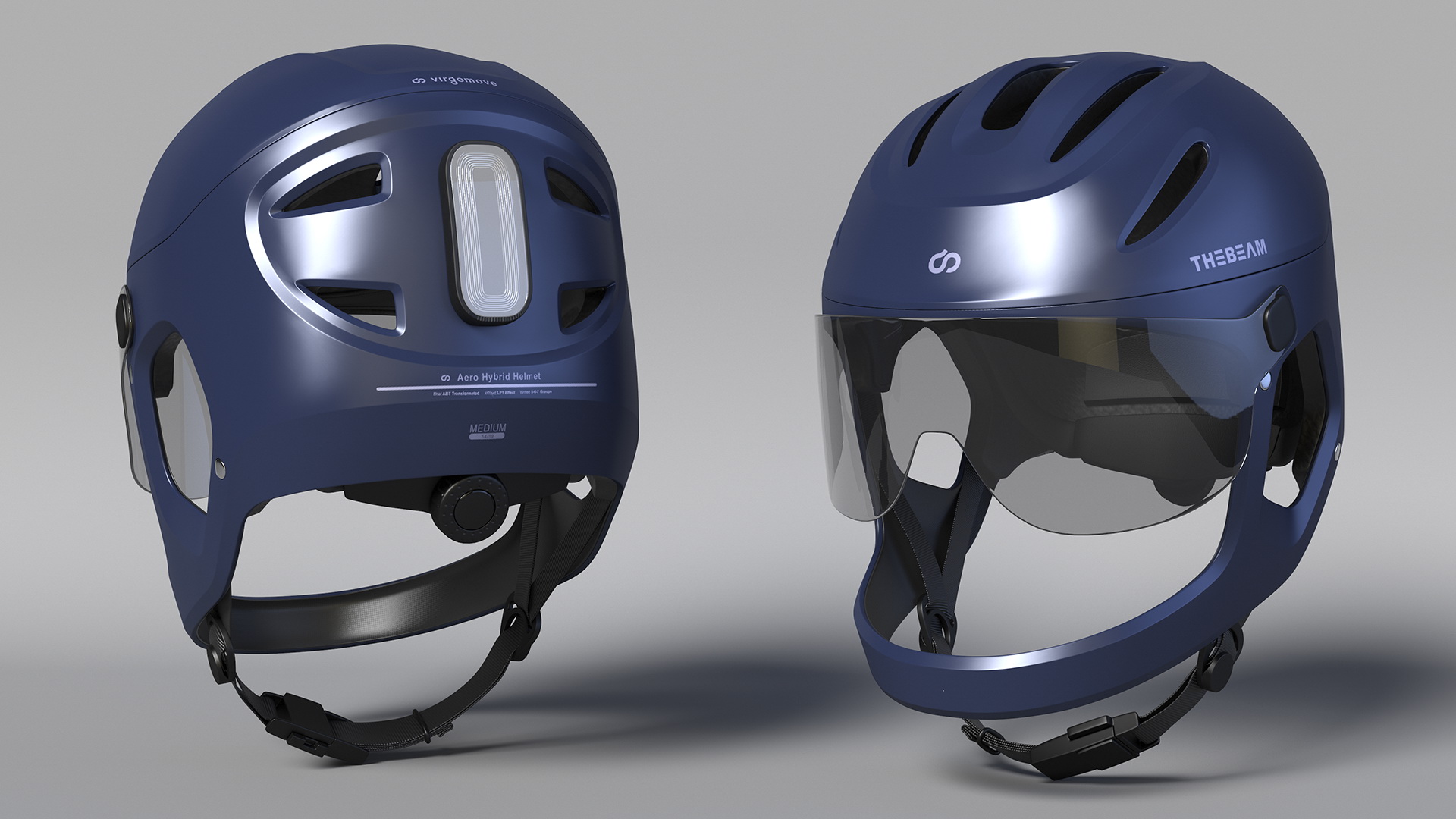 Virgo Move Full-Face Helmet Blue 3D