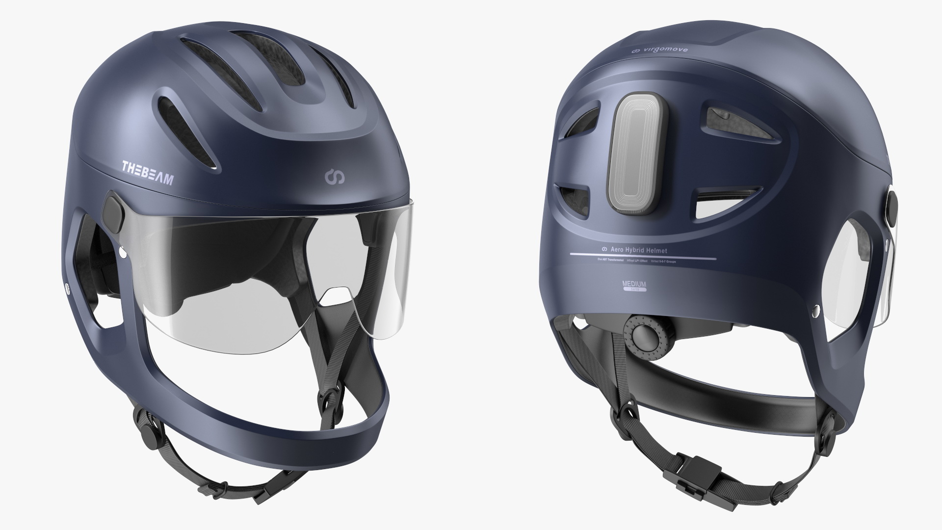 Virgo Move Full-Face Helmet Blue 3D