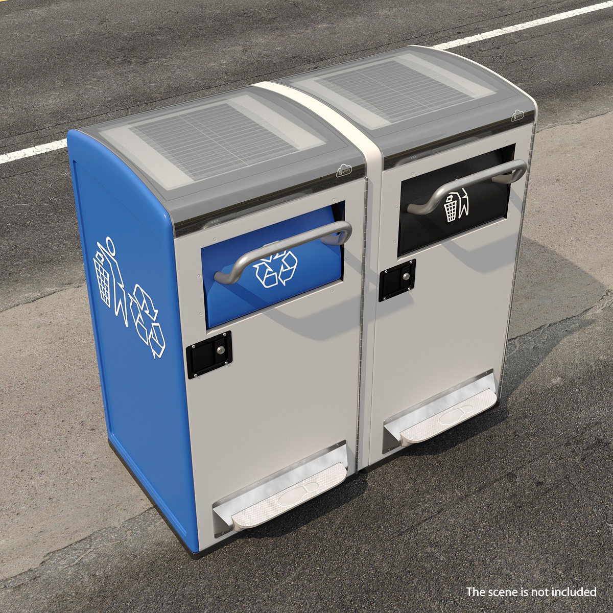 3D General Waste and Recycling Station Generic model