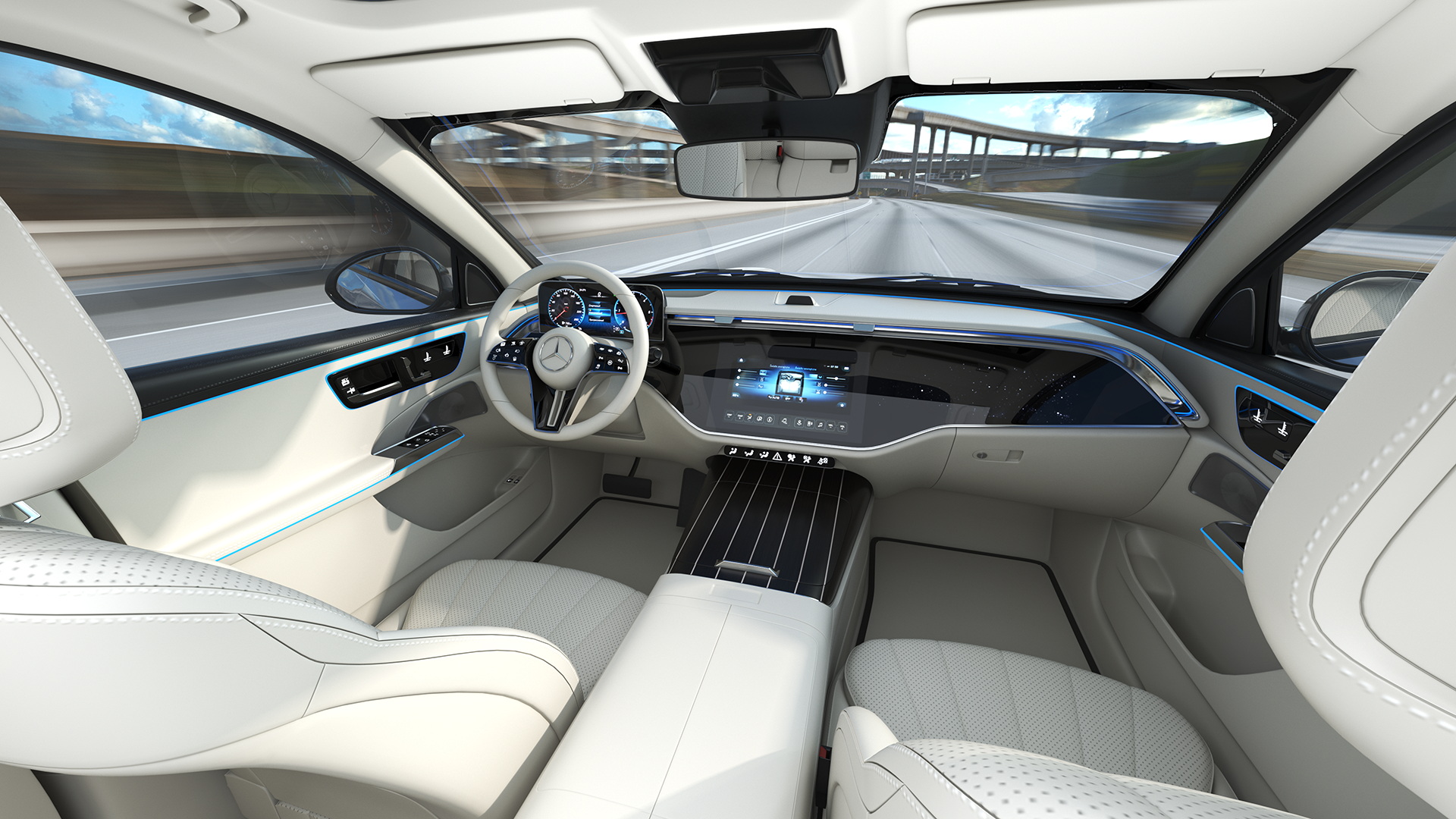 Mercedes E-class White Color Rigged for Cinema 4D 3D model
