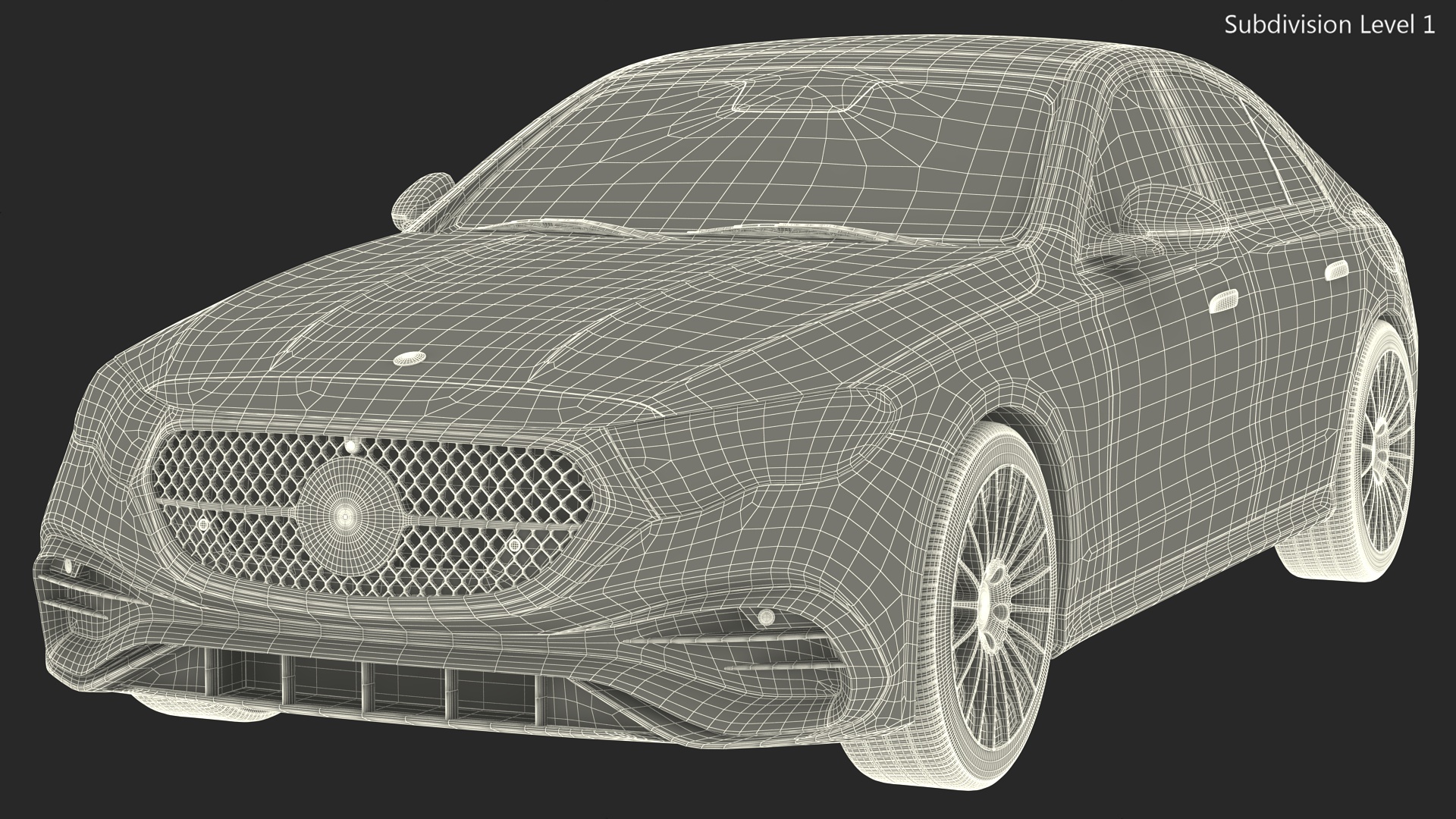 Mercedes E-class White Color Rigged for Cinema 4D 3D model