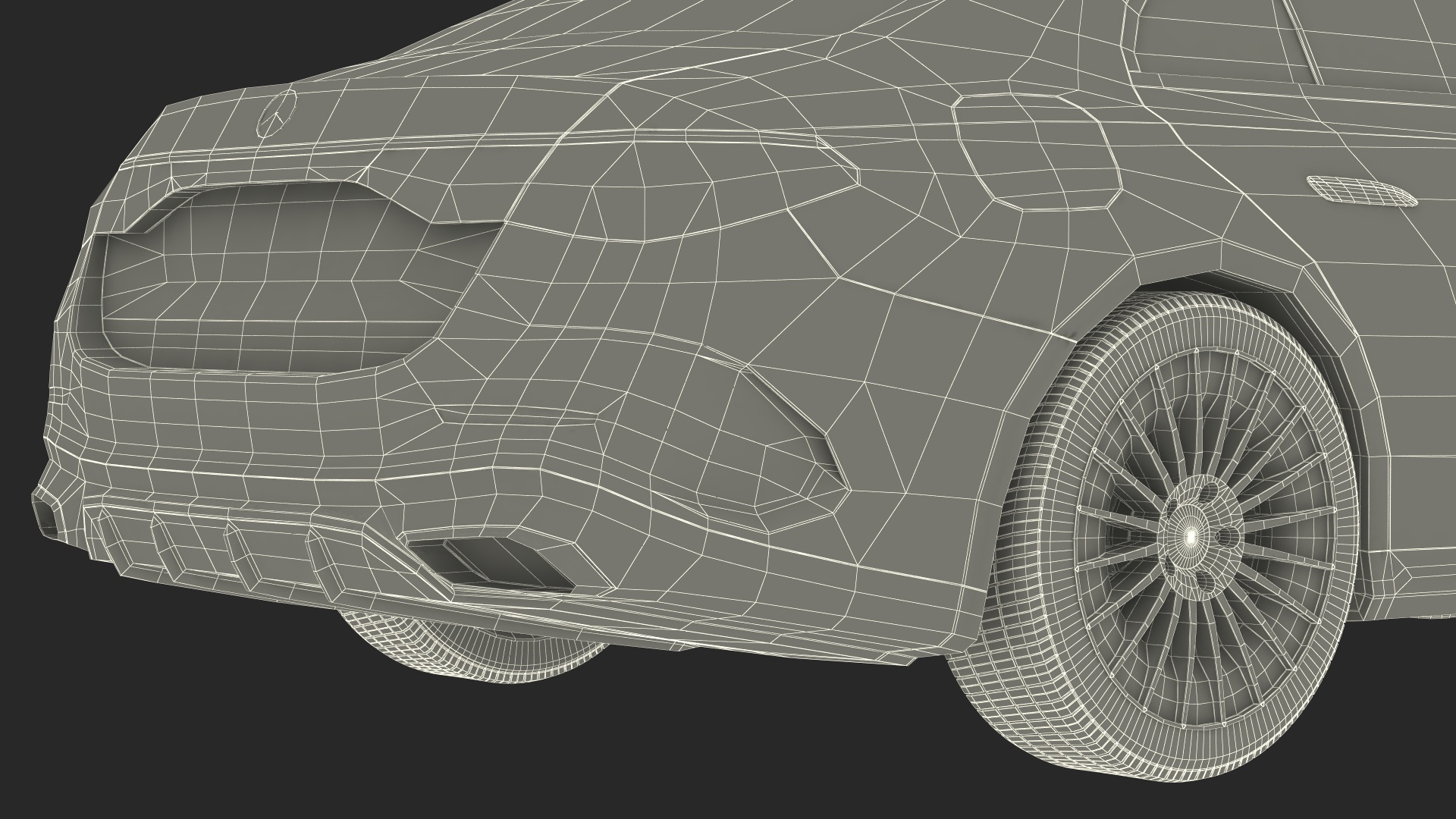 Mercedes E-class White Color Rigged for Cinema 4D 3D model