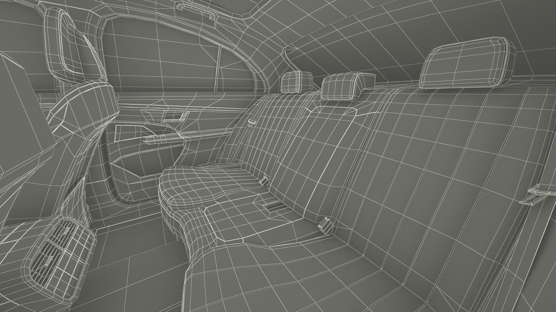 Mercedes E-class White Color Rigged for Cinema 4D 3D model