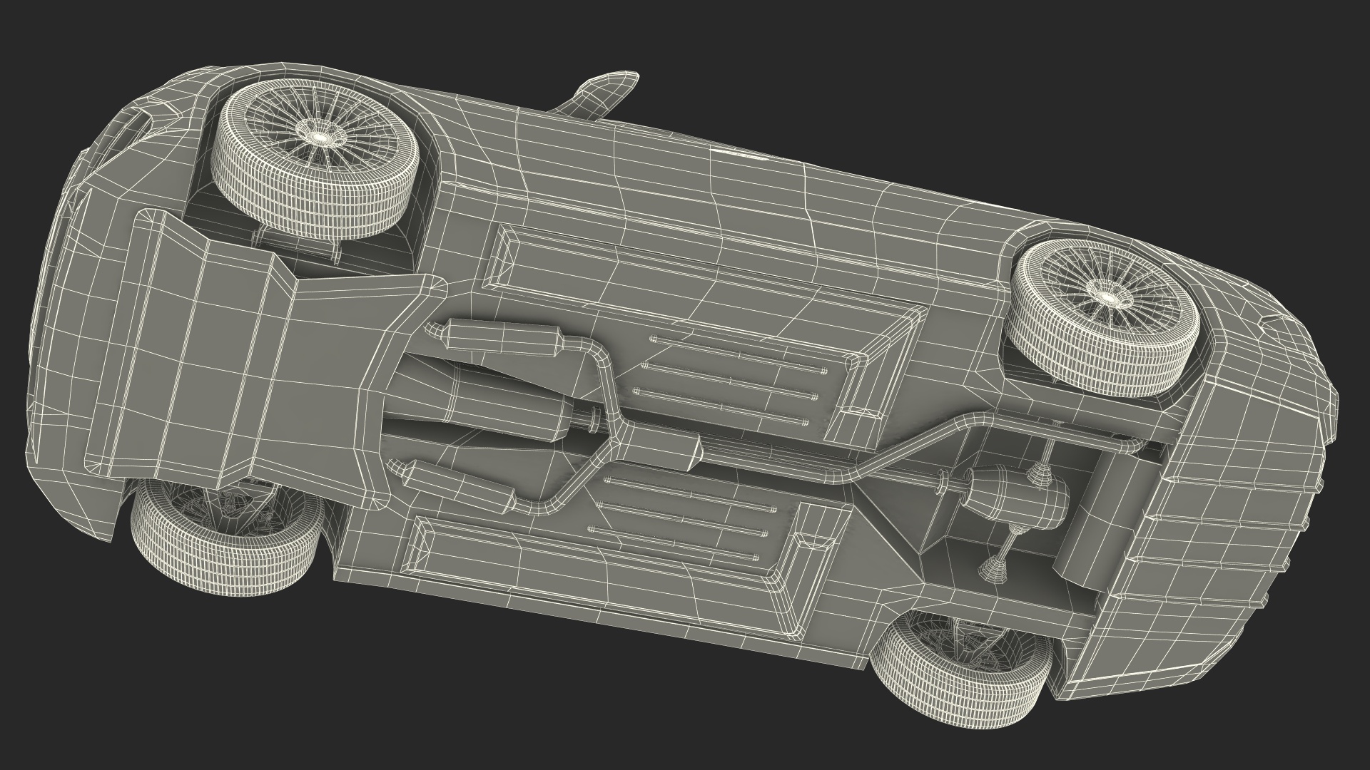 Mercedes E-class White Color Rigged for Cinema 4D 3D model