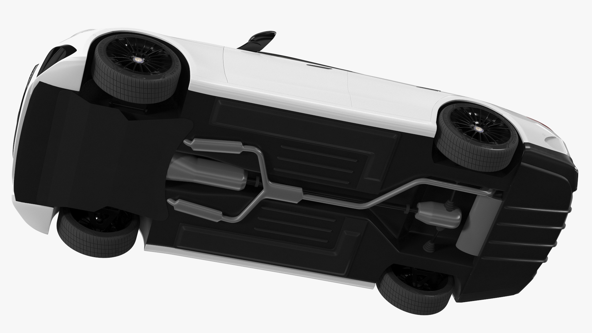 Mercedes E-class White Color Rigged for Cinema 4D 3D model