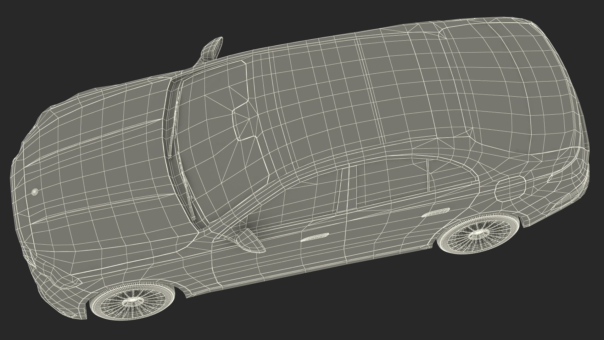 Mercedes E-class White Color Rigged for Cinema 4D 3D model