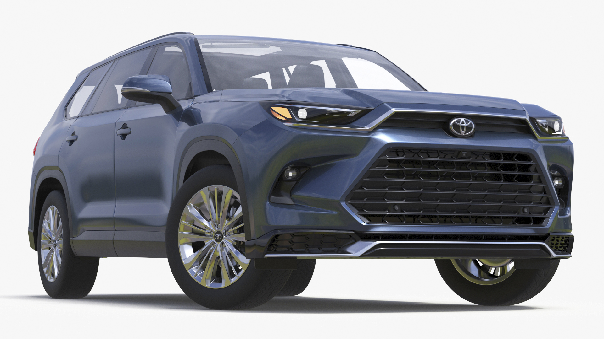 Toyota Grand Highlander 2024 Rigged for Cinema 4D 3D model