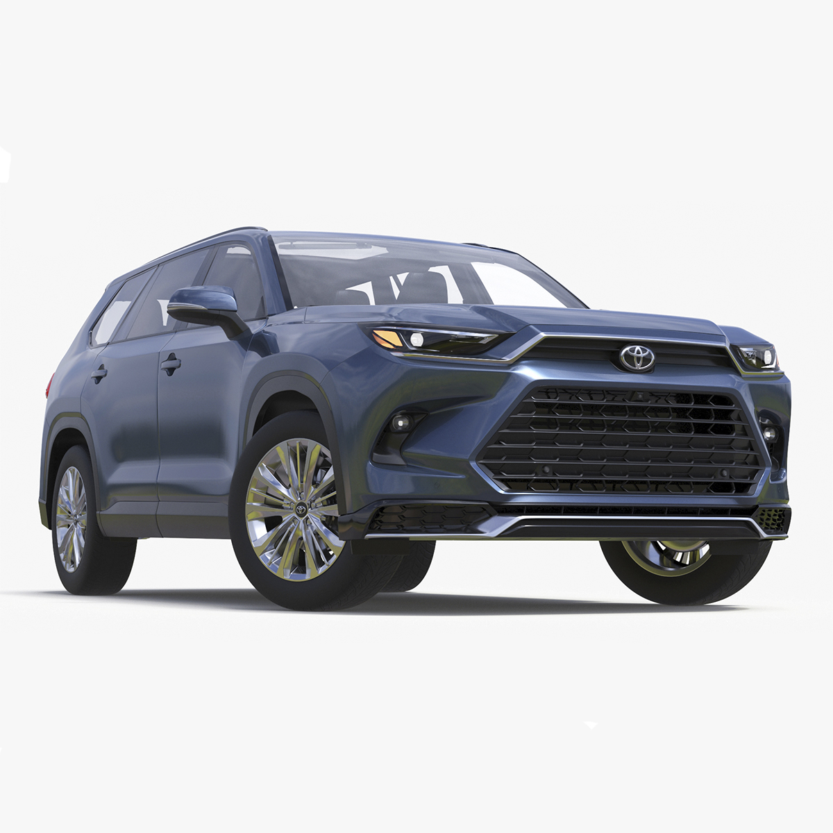 Toyota Grand Highlander 2024 Rigged for Cinema 4D 3D model