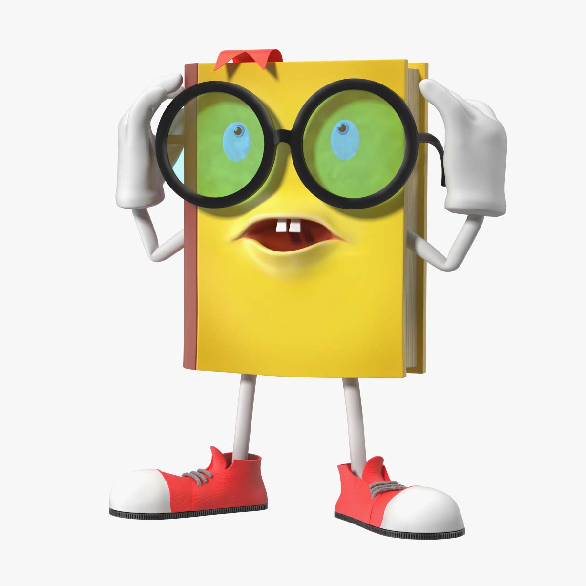 3D model Cartoon Yellow Book Rigged for Maya
