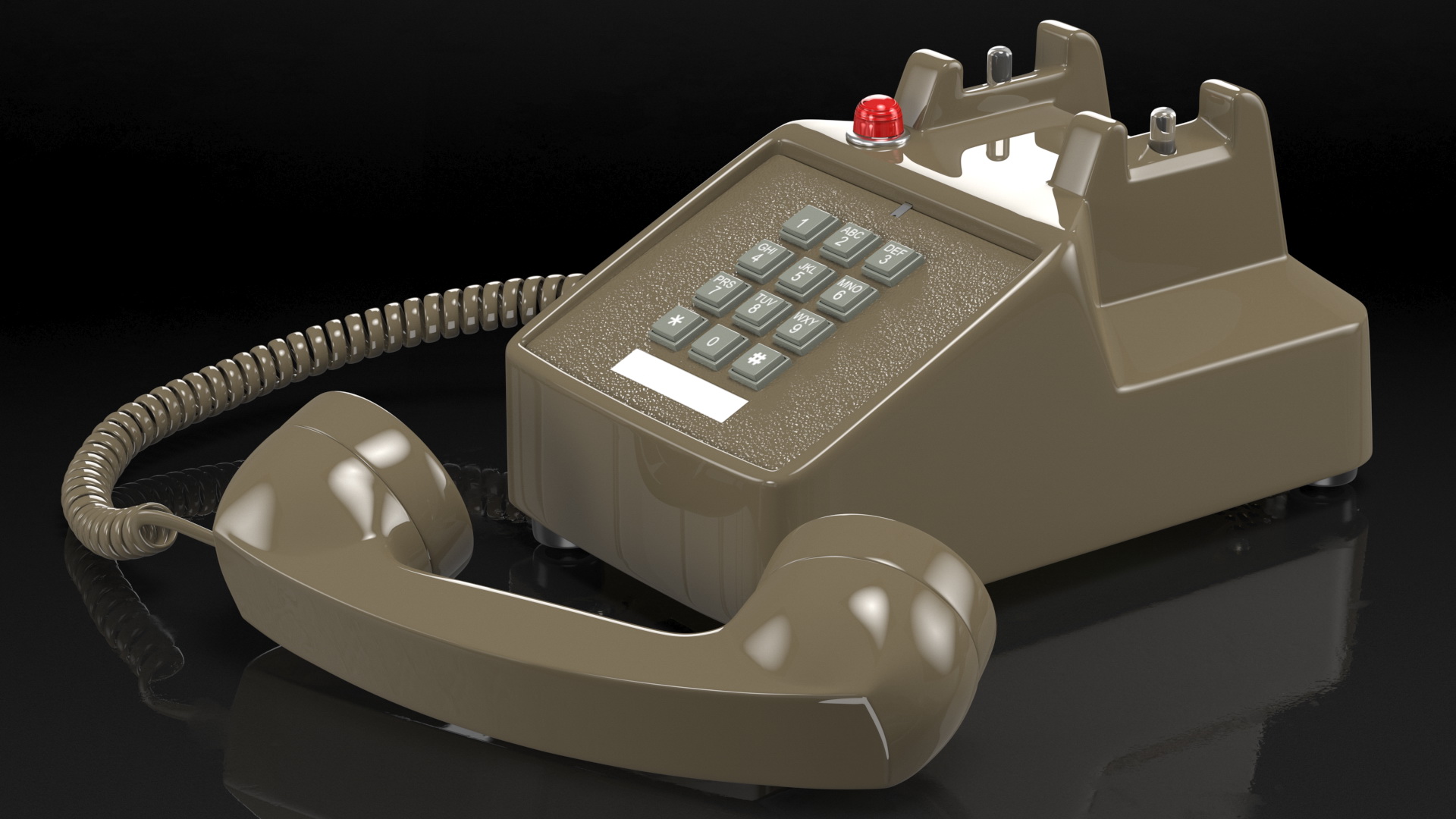 3D Vintage Telephone Off Hook