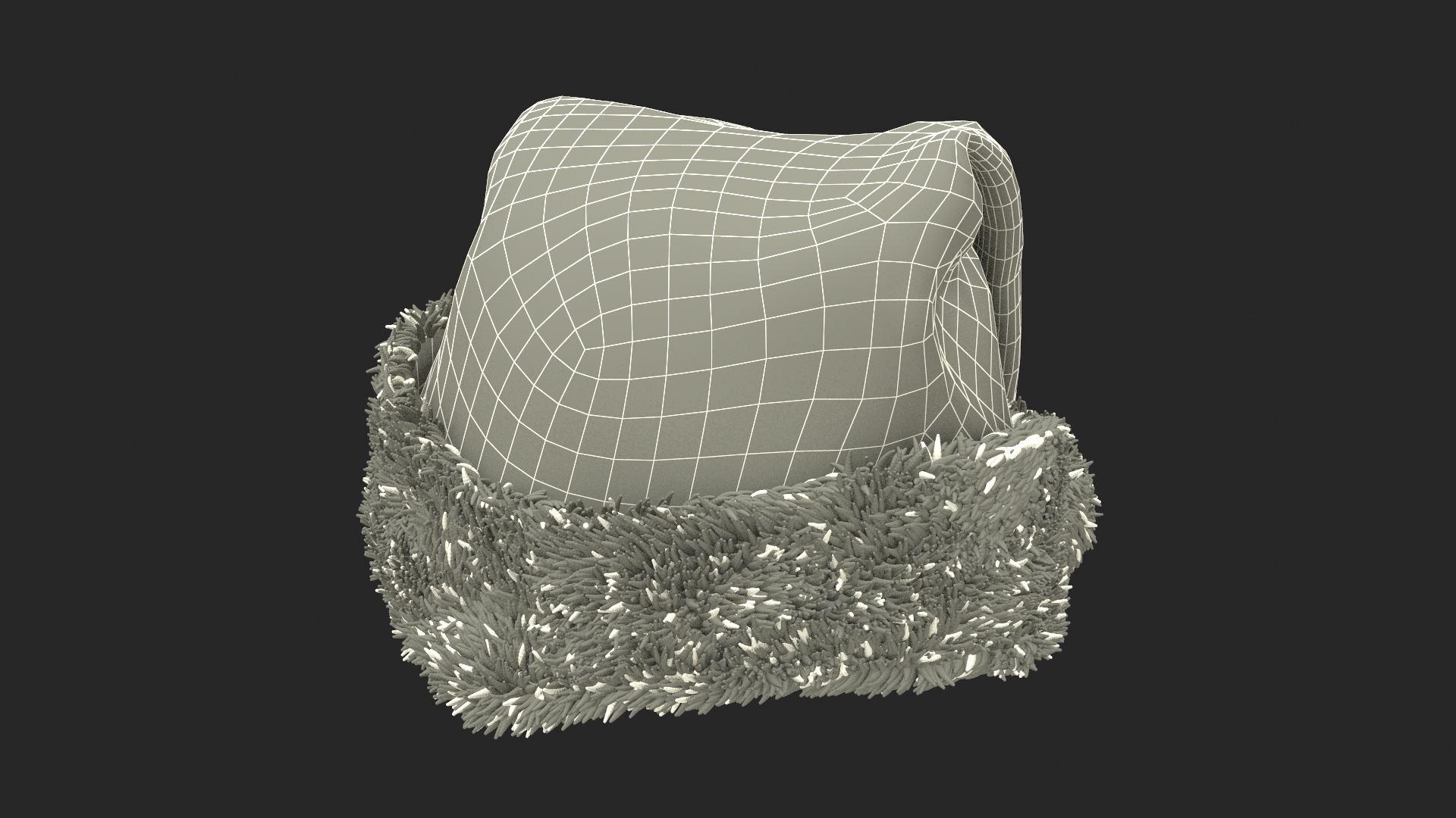 3D Christmas Santa Claus Red Hat Fur model