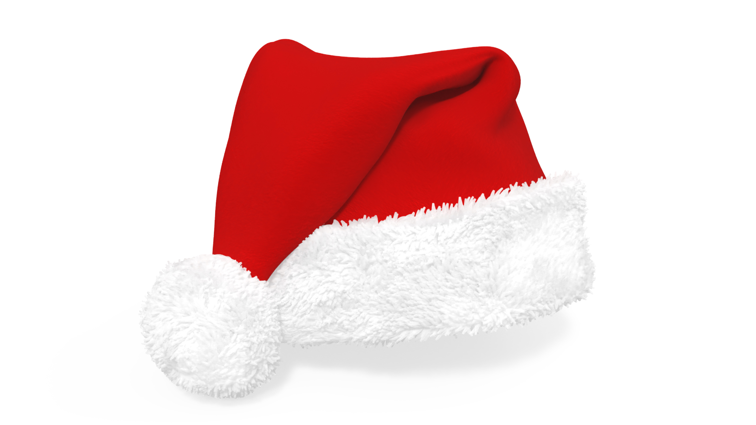 3D Christmas Santa Claus Red Hat Fur model