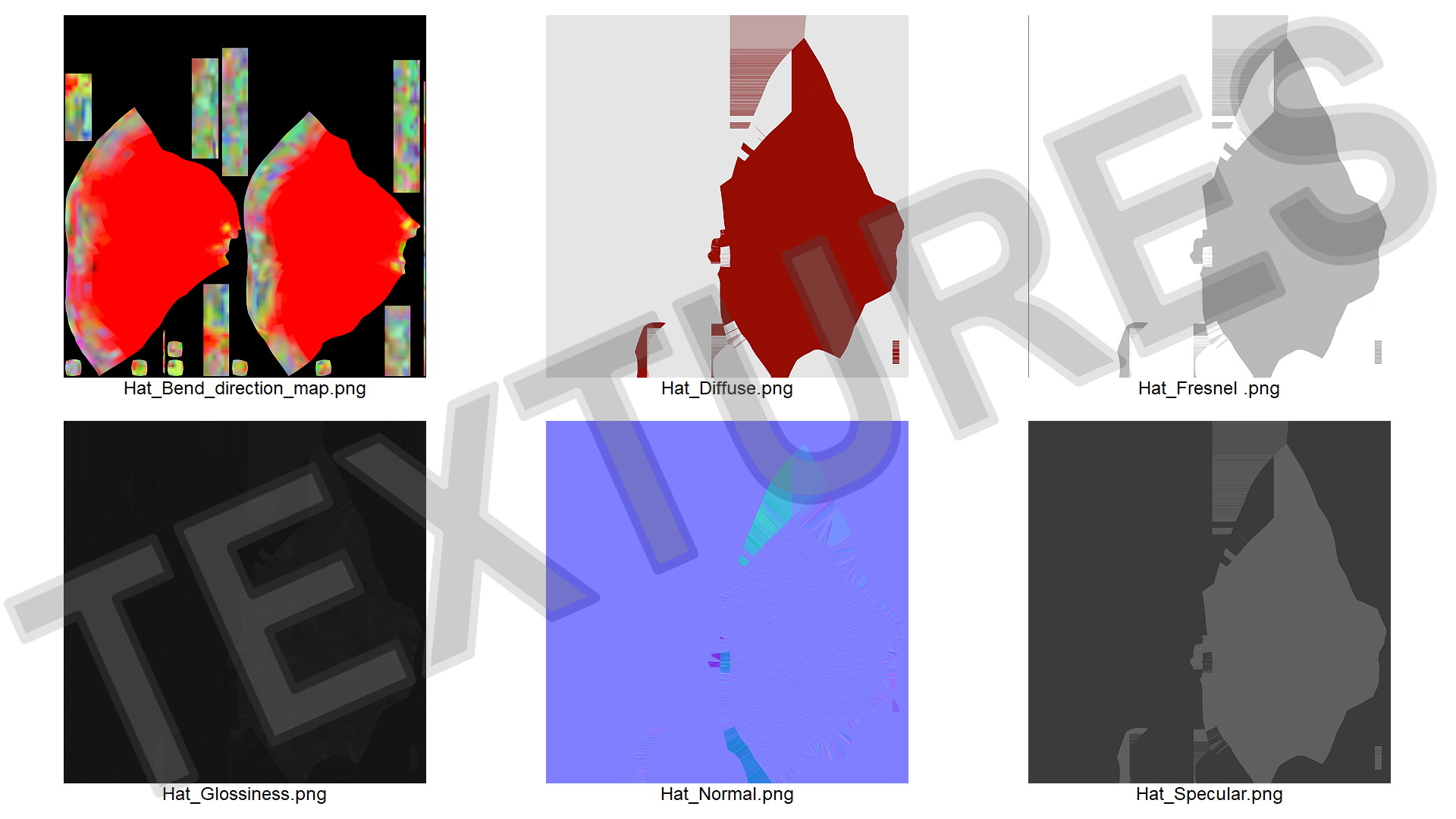 3D Christmas Santa Claus Red Hat Fur model
