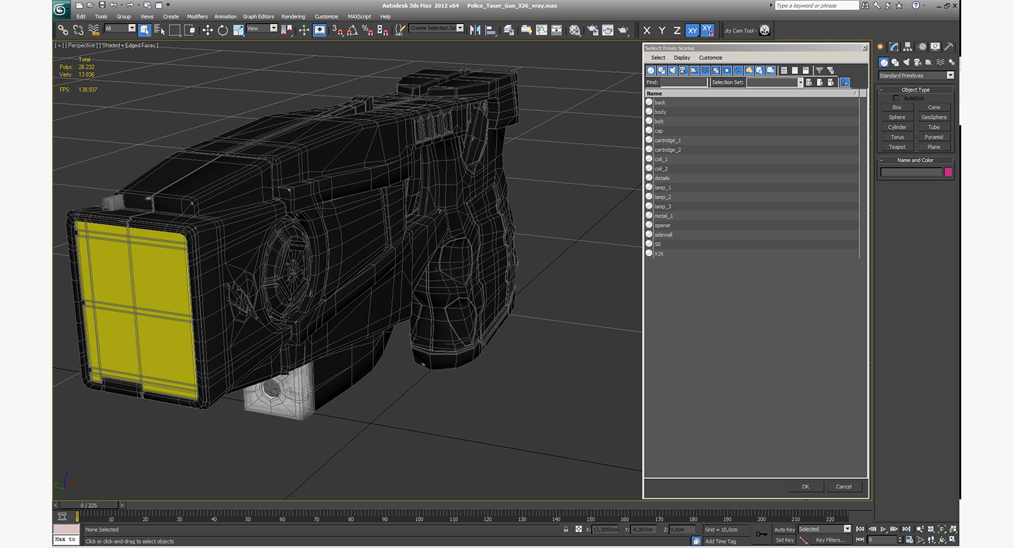 3D model Police Taser Gun X26