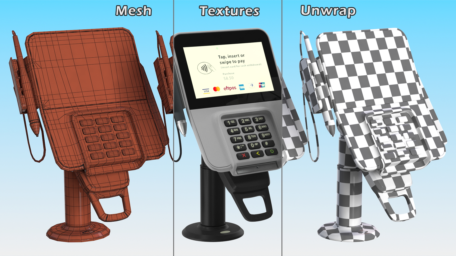 Payment Terminal Carrying Table Bracket 3D model