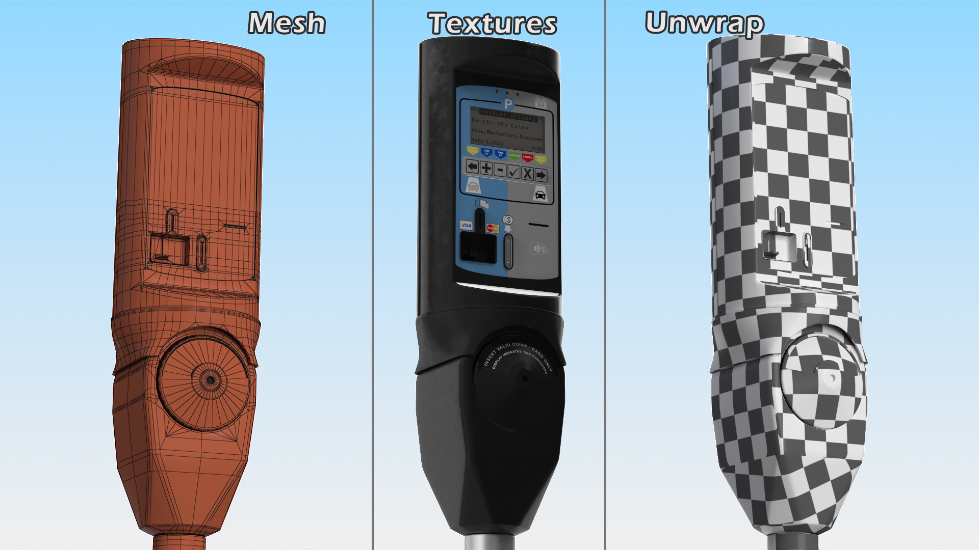 3D MKBeacon Smart Parking Meter model