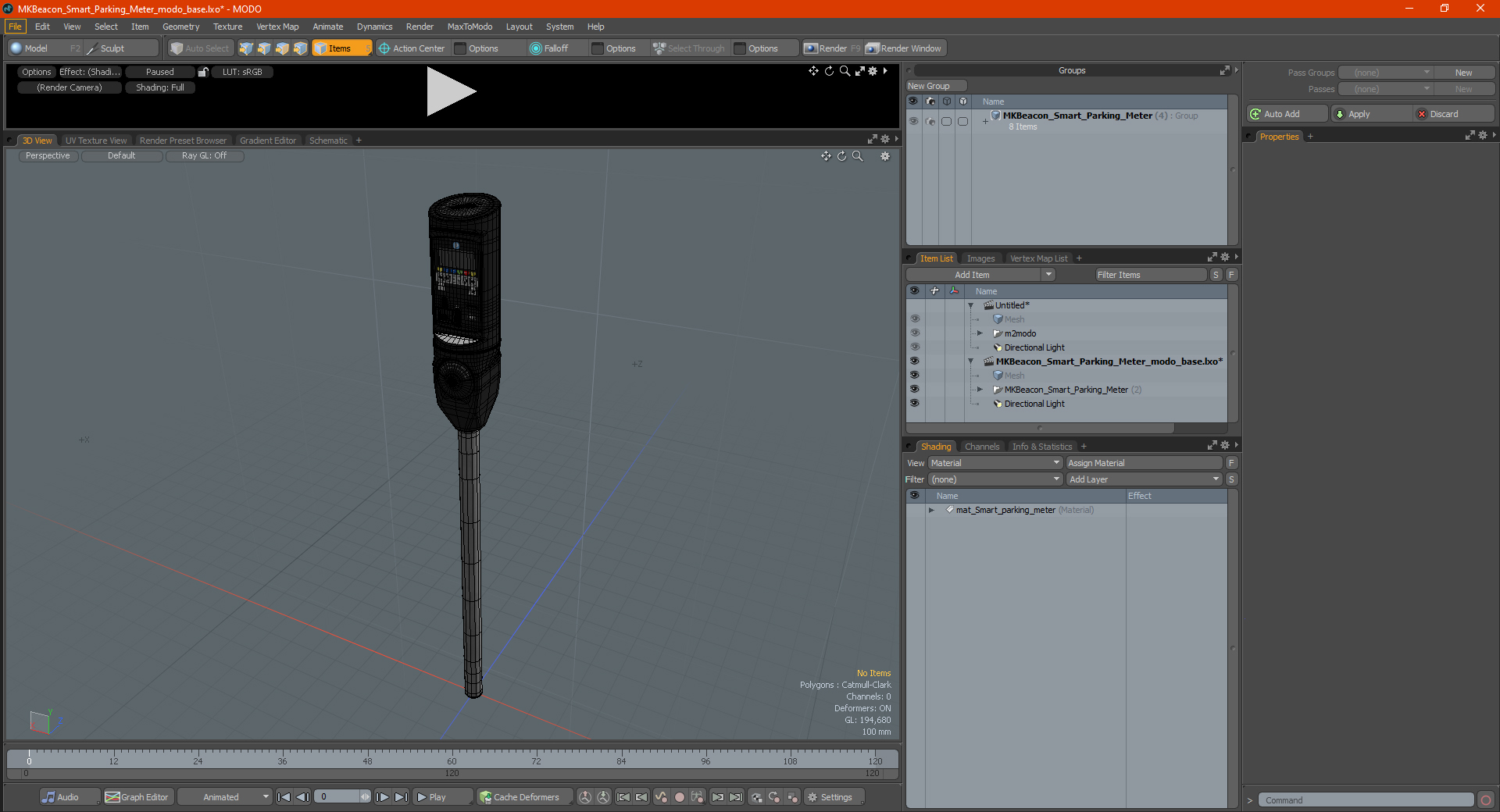 3D MKBeacon Smart Parking Meter model
