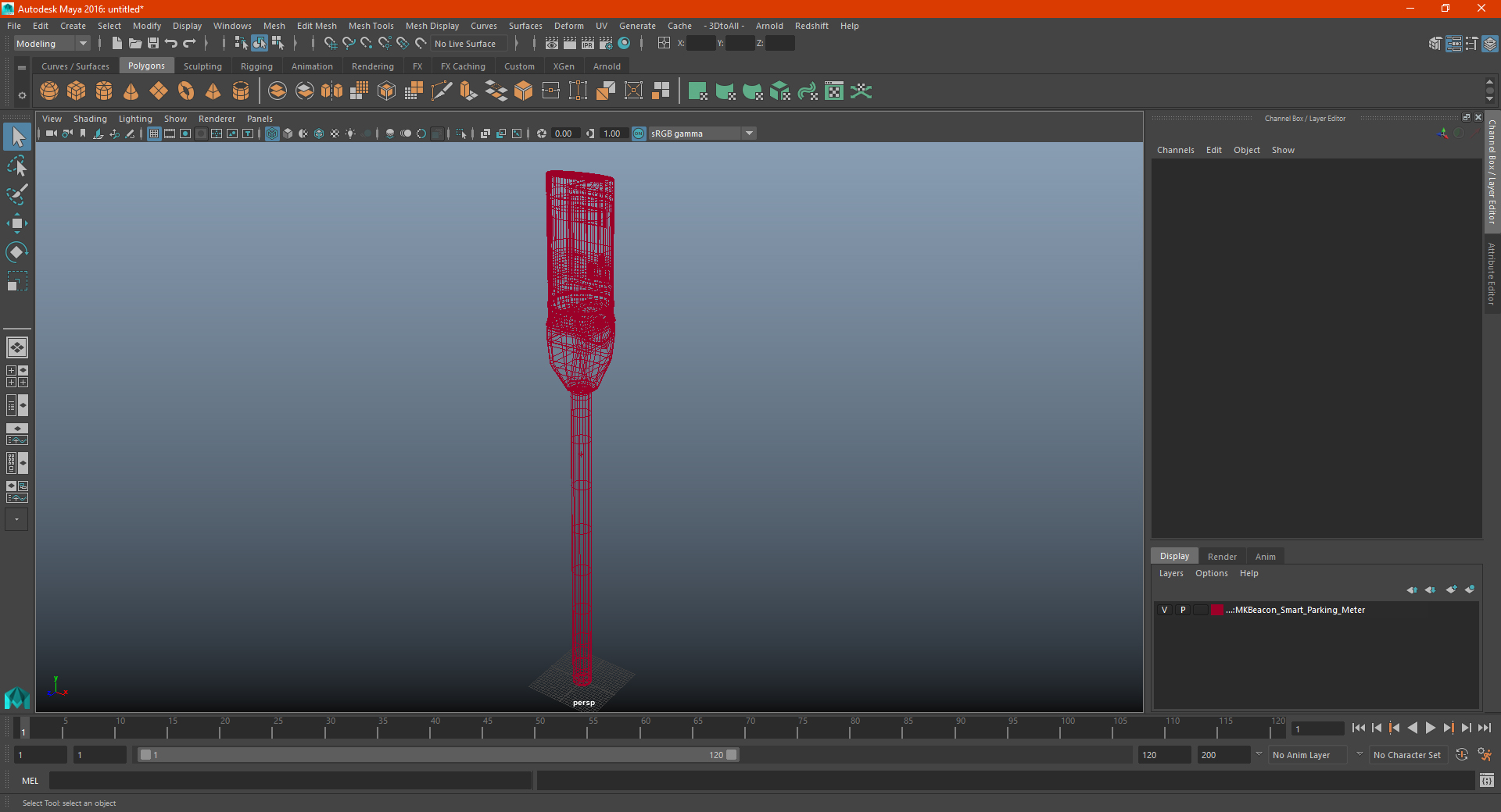 3D MKBeacon Smart Parking Meter model
