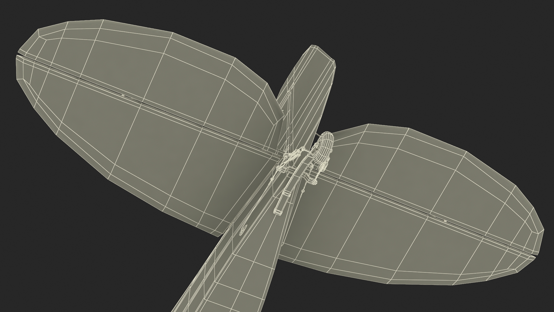 Classic Monoplane Aircraft Piper J-3 with Floats Rigged for Cinema 4D 3D model