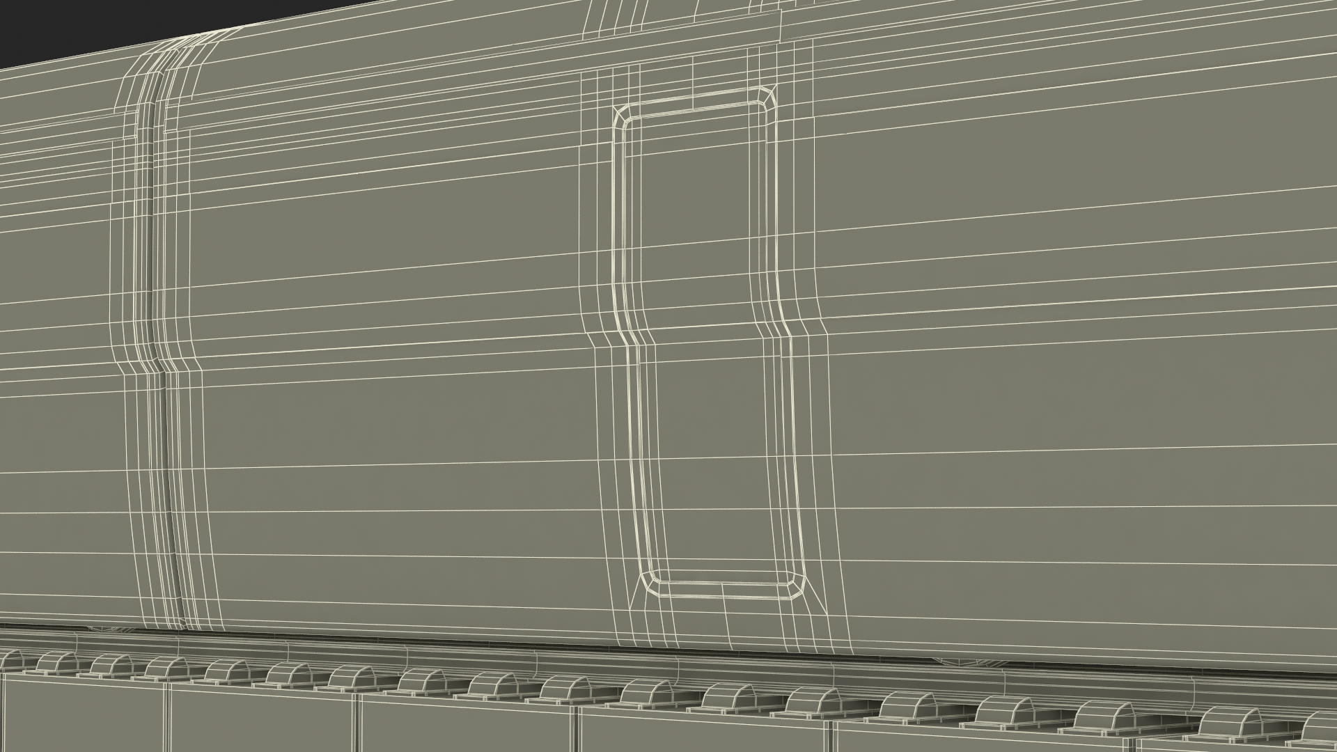 Futuristic Passenger Train on the Rails 3D model