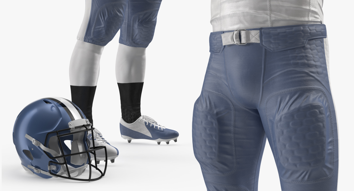 3D American Football Player Fur model