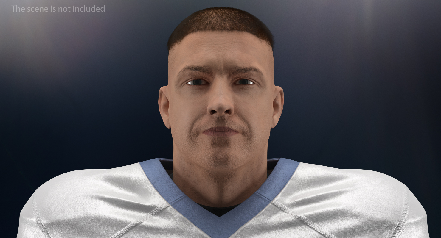 3D American Football Player Fur model