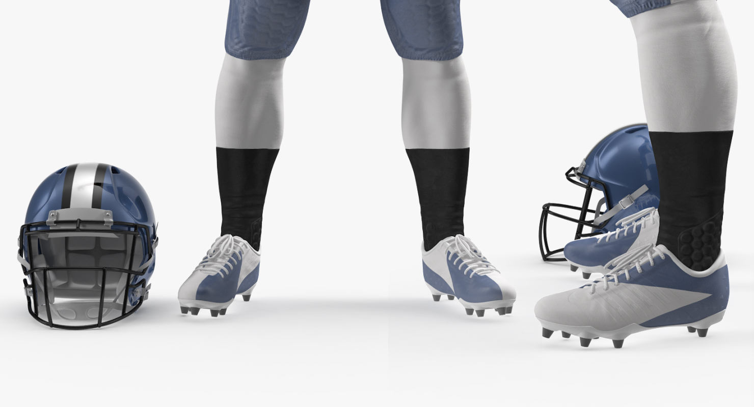 3D American Football Player Fur model