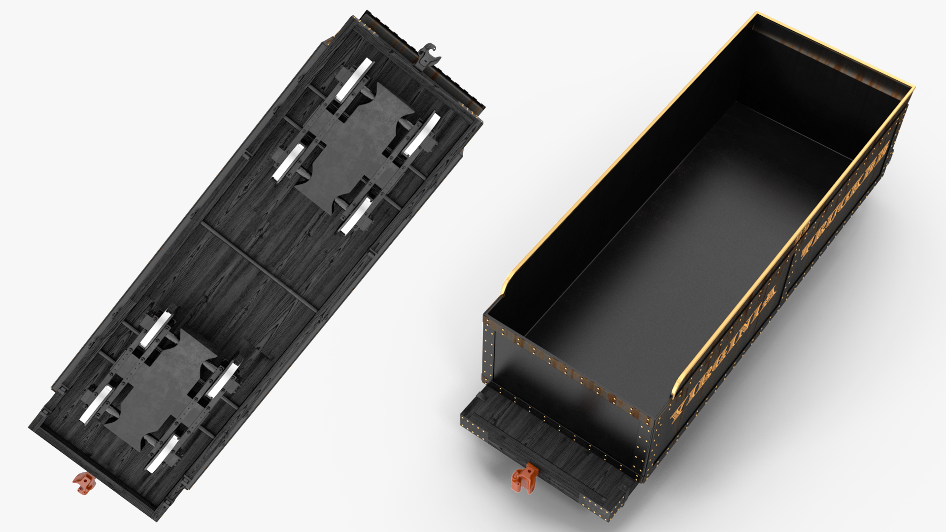 Vintage Steam Locomotive and Wagon 3D model
