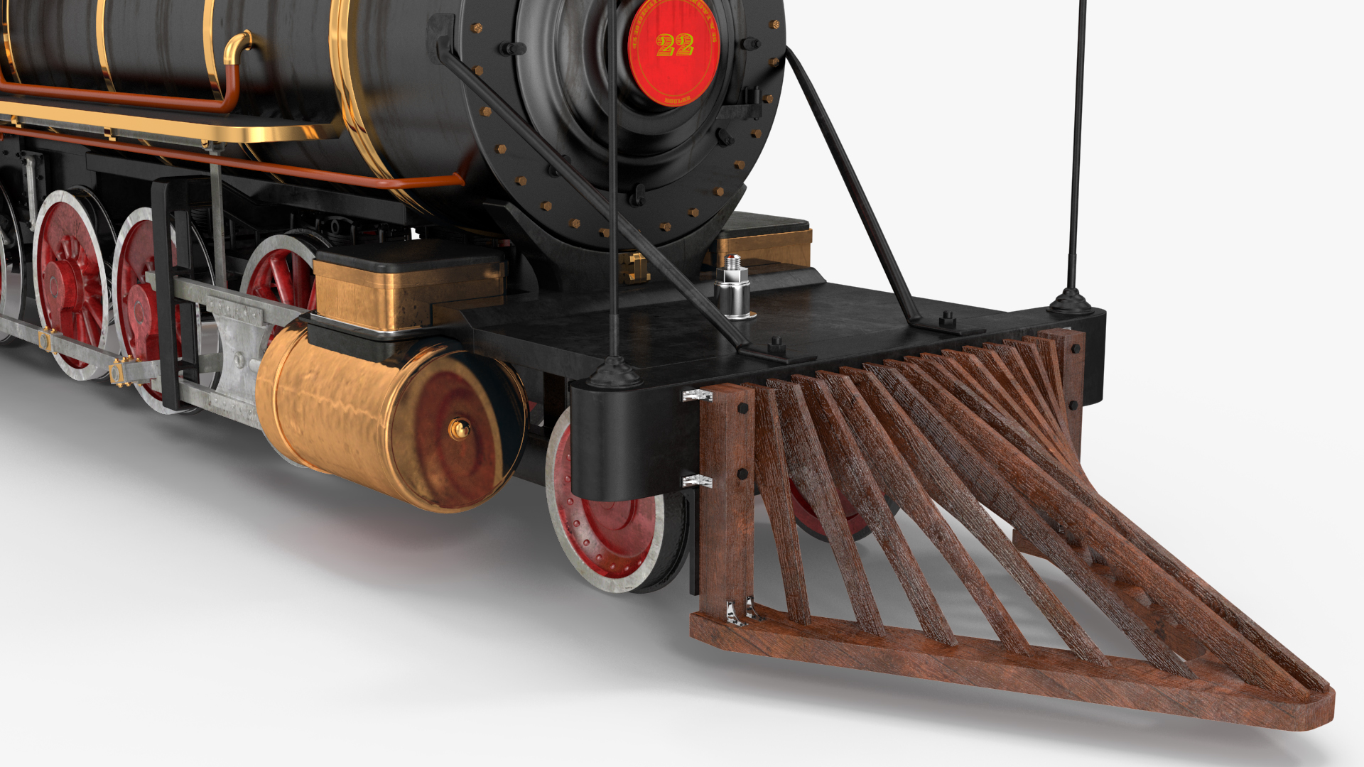 Vintage Steam Locomotive and Wagon 3D model
