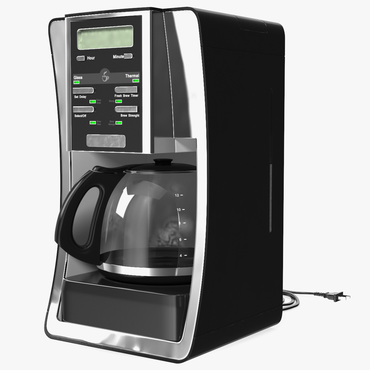 Coffee Maker with Glass Carafe 12 Cups