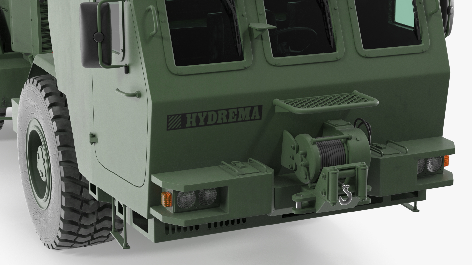 3D model Used Khaki Mine Sweeper Vehicle Hydrema 910 Rigged