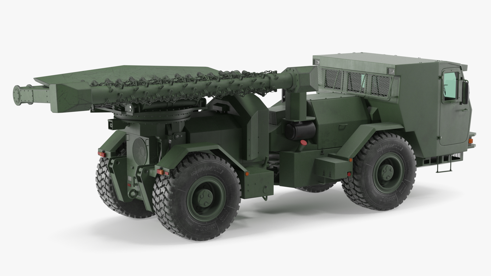 3D model Used Khaki Mine Sweeper Vehicle Hydrema 910 Rigged