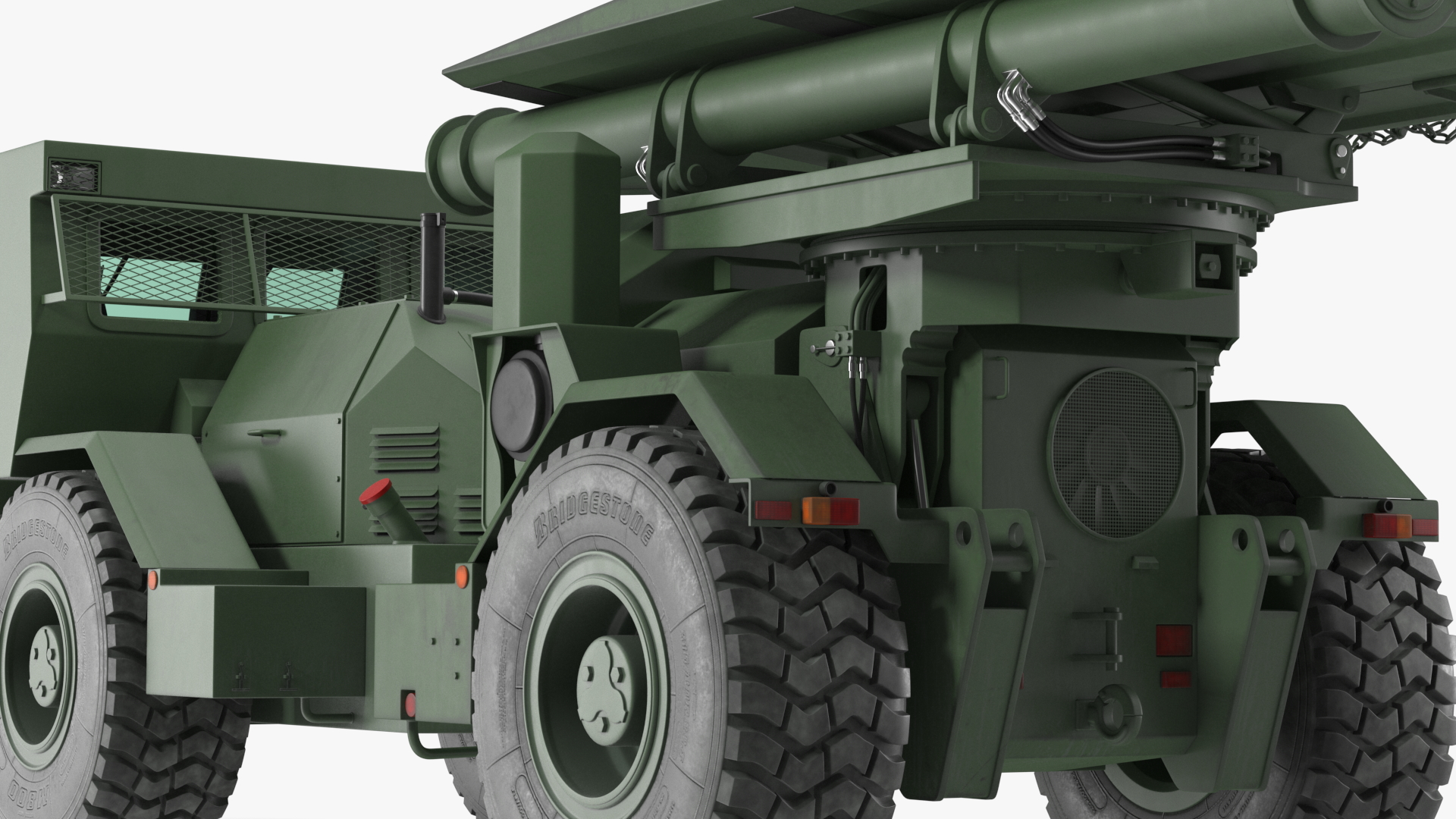 3D model Used Khaki Mine Sweeper Vehicle Hydrema 910 Rigged